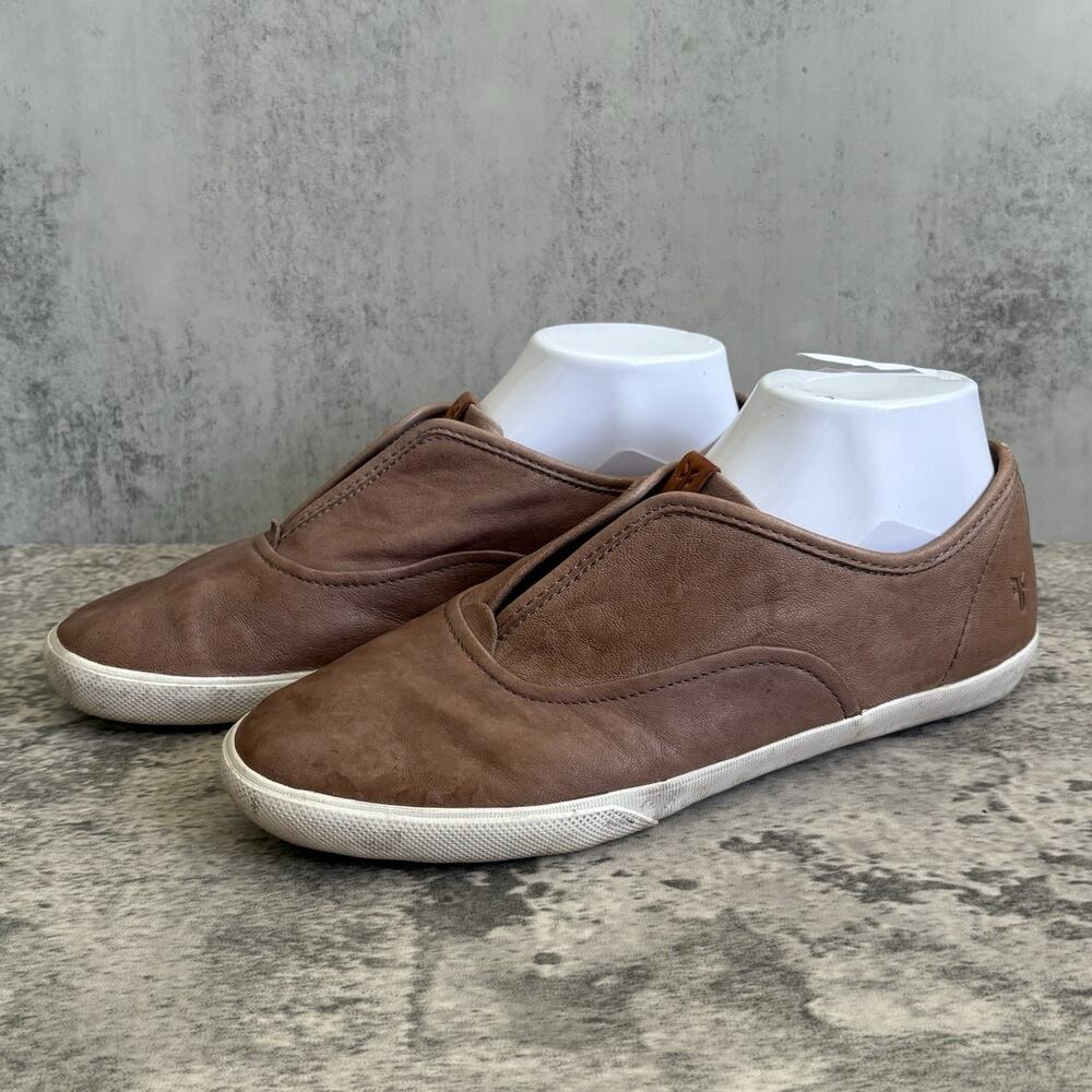 Frye Womens 9.5 Maya Cvo Slip On Leather Shoes 3479191-CMN CEMENT
